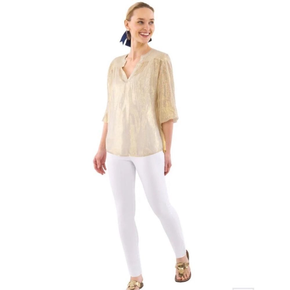 Gretchen Scott Metallic Smock - Glinda Lurex- Size Small